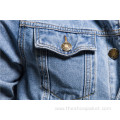 OEM Custom Men's Vintage Light Blue Denim Jacket